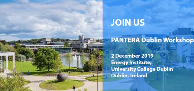 Join the PANTERA Dublin Workshop “Ireland’s Smartgrid, Energy Storage and Local Energy Systems Landscape: Research & Innovation Roadmap”
