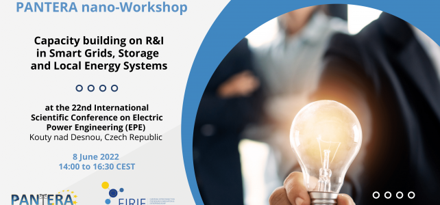 Attend PANTERA Workshop “Capacity building on R&I in Smart Grids, Storage and Local Energy Systems ” at EPE 2022 Conference”